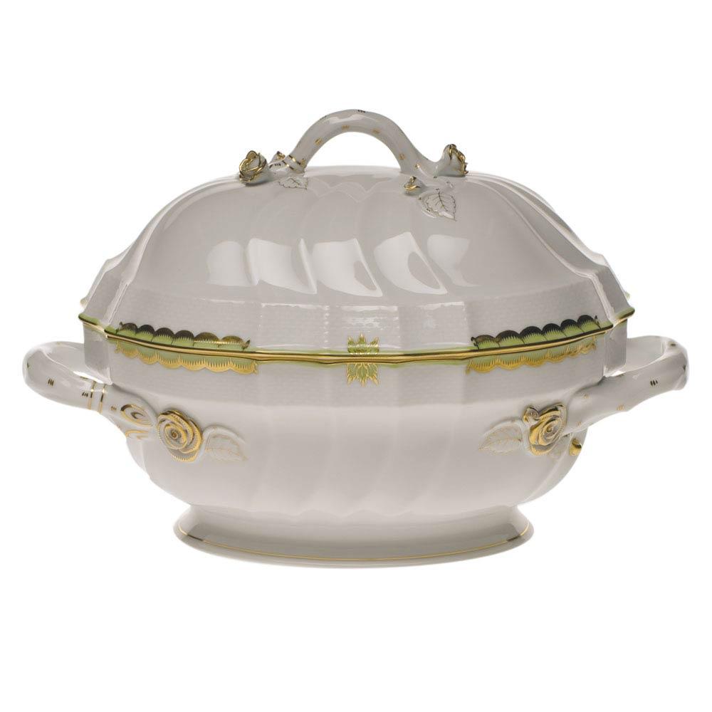 Princess Victoria Green Tureen With Branch