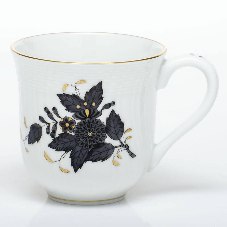 Chinese Bouquet Black Mug