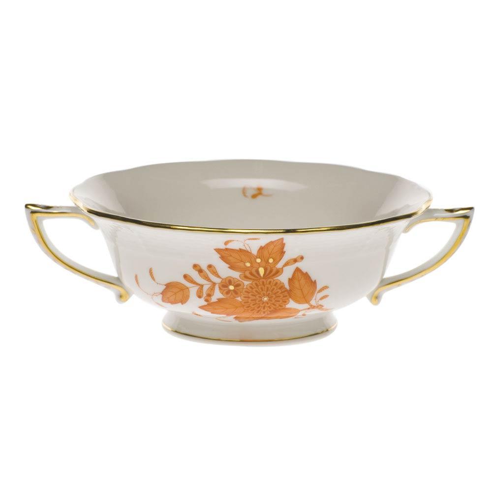Chinese Bouquet Rust Cream Soup Cup