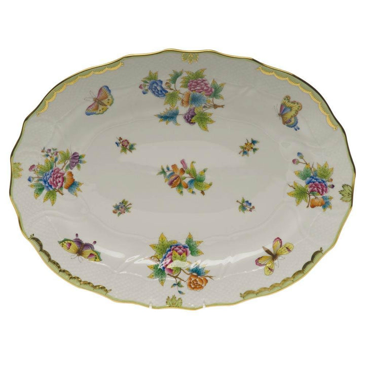 Queen Victoria Green Platter