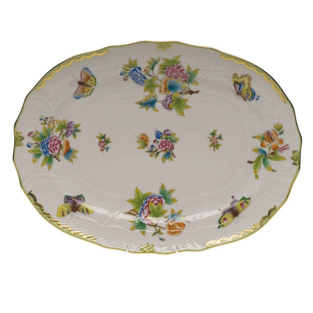 Queen Victoria Green Platter