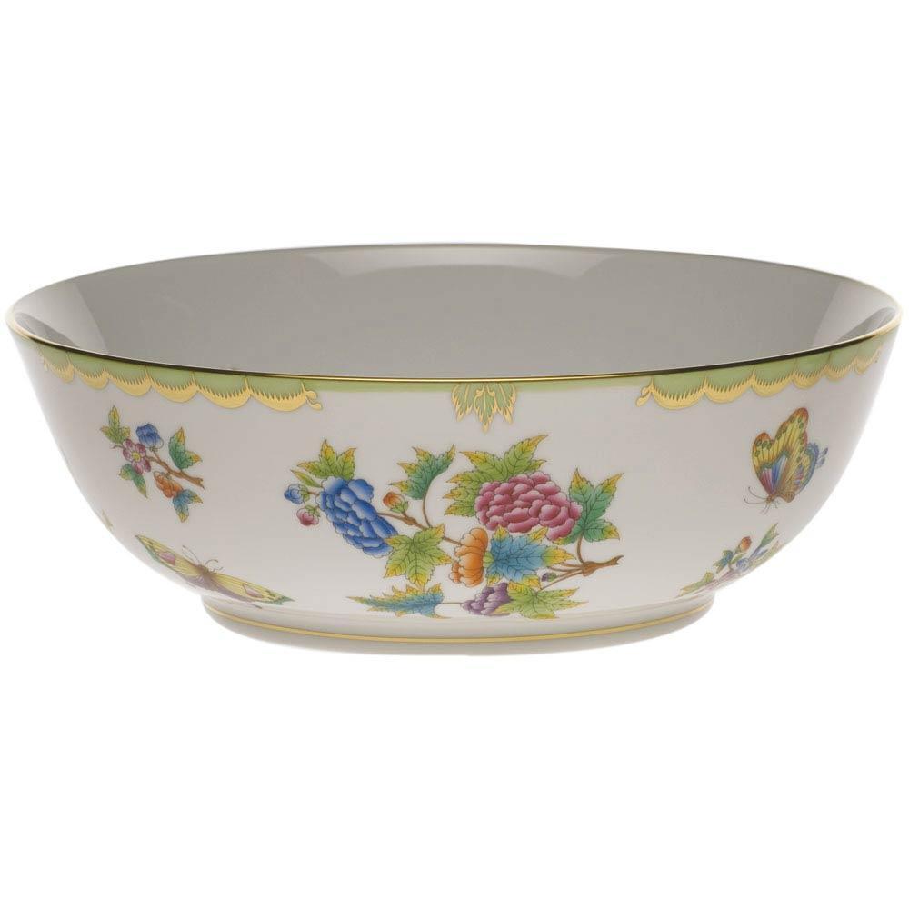 Queen Victoria Green Large Bowl