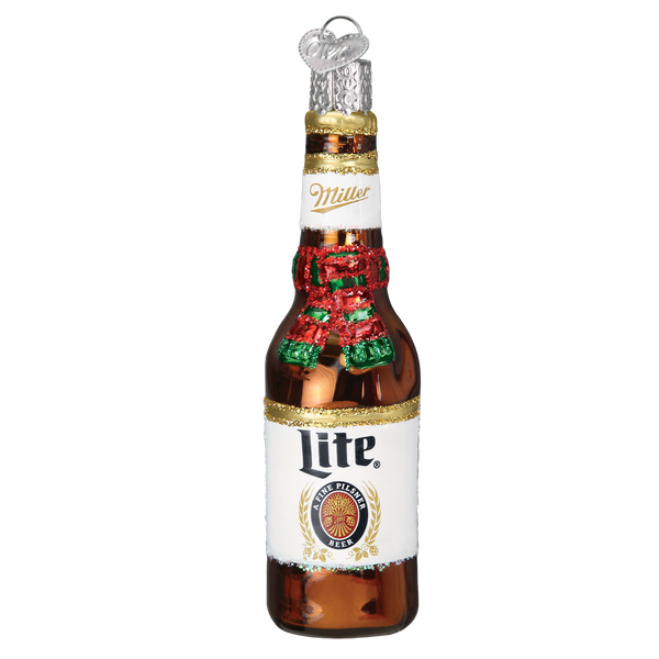 Holiday Miller Lite Bottle Ornament