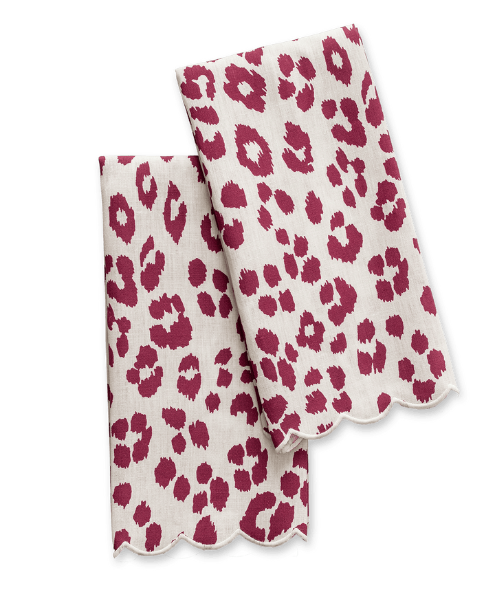 Iconic Leopard Linen Guest Towels (Set of 2) by Matouk