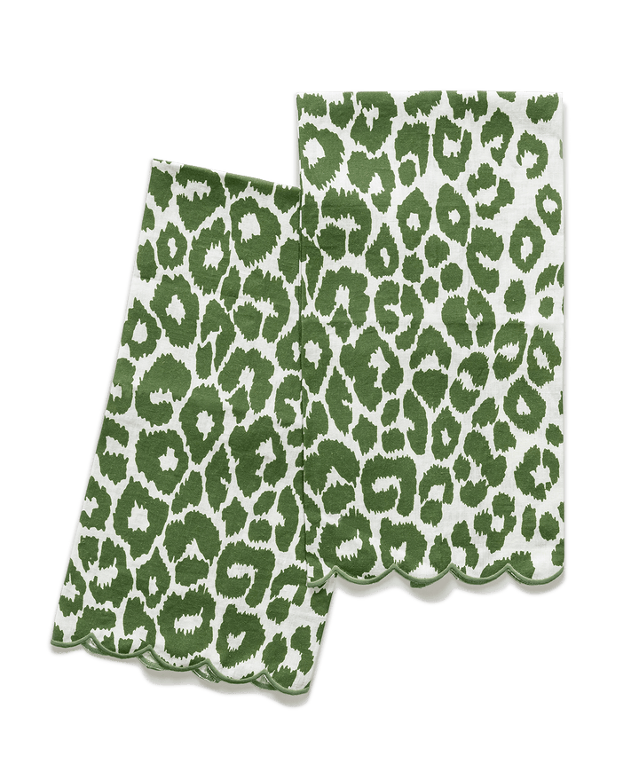 Iconic Leopard Linen Guest Towels (Set of 2) by Matouk