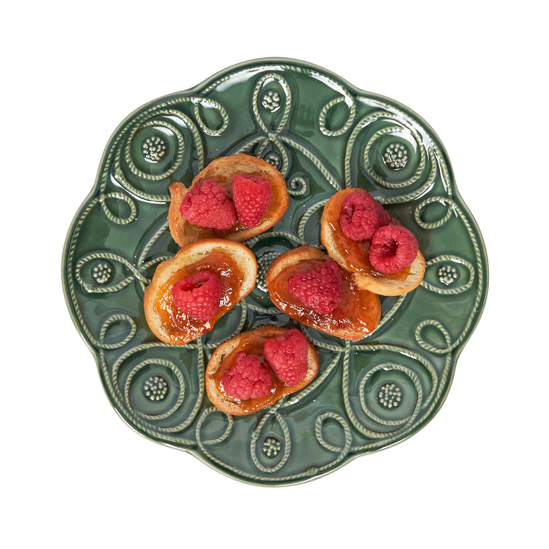 Jardins Du Monde Side/Cocktail Plate Assorted Set/4 - Basil