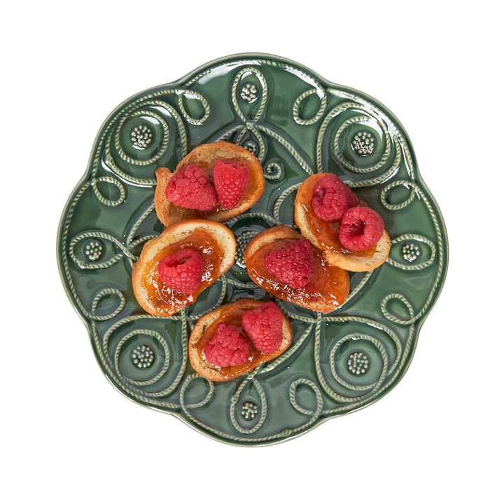 Jardins Du Monde Side/Cocktail Plate Assorted Set/4 - Basil