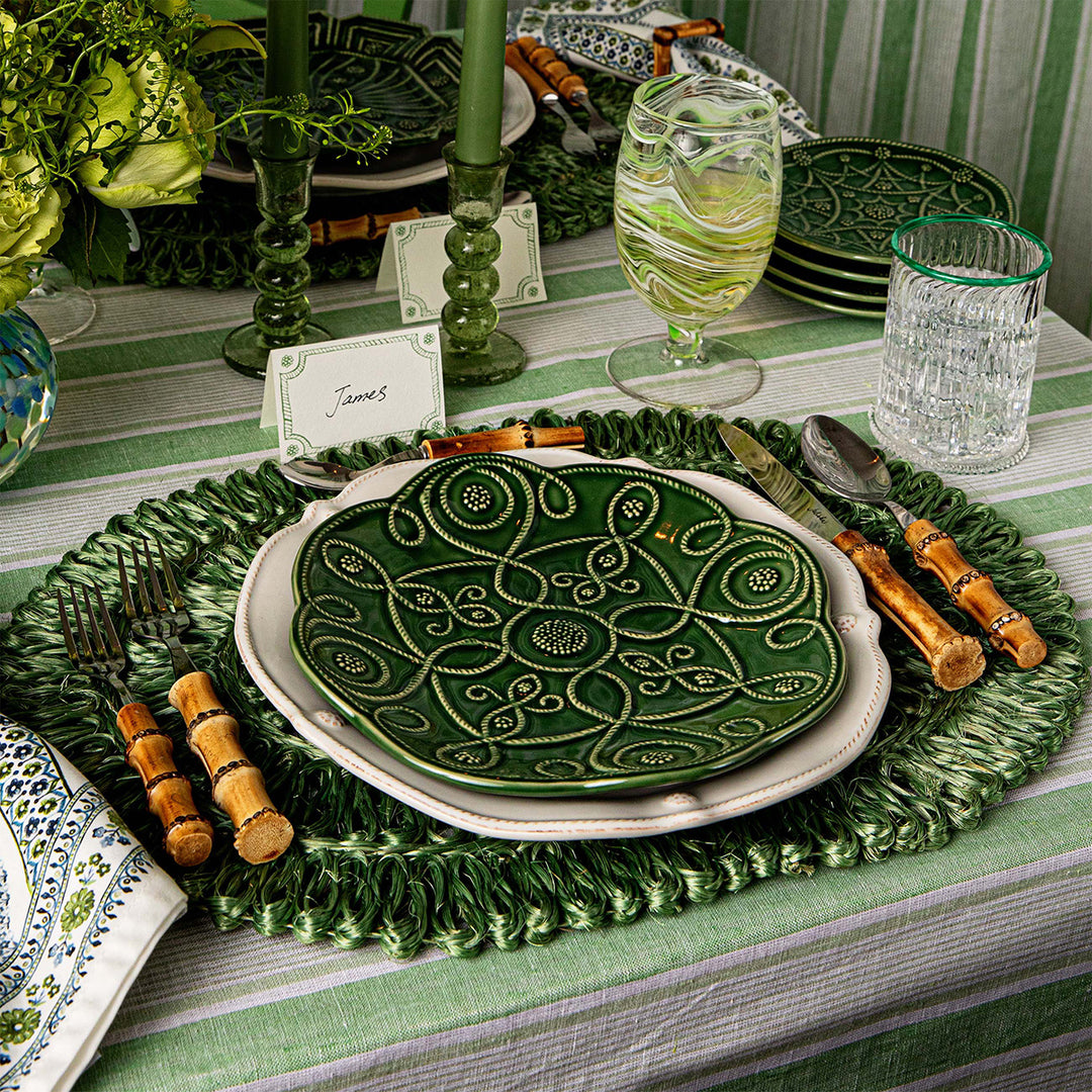 Jardins Du Monde Side/Cocktail Plate Assorted Set/4 - Basil
