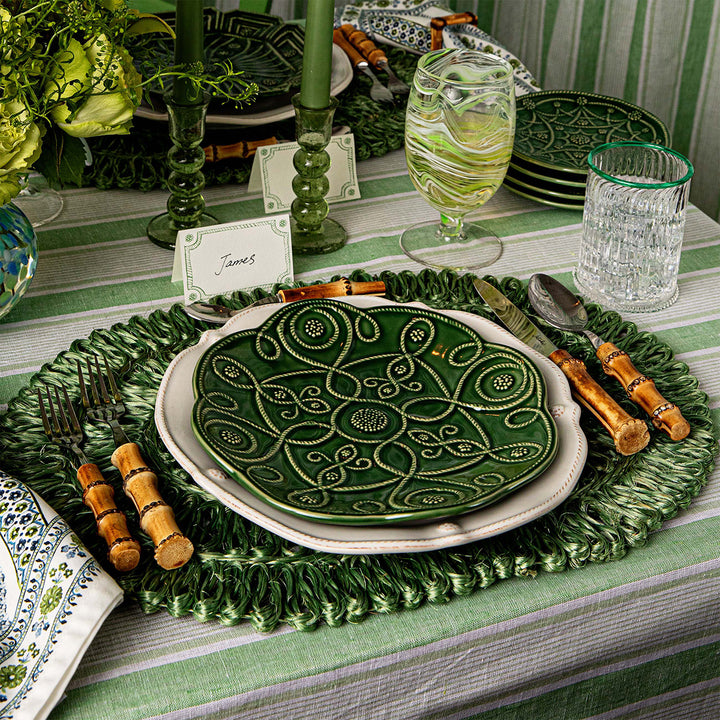 Jardins Du Monde Side/Cocktail Plate Assorted Set/4 - Basil