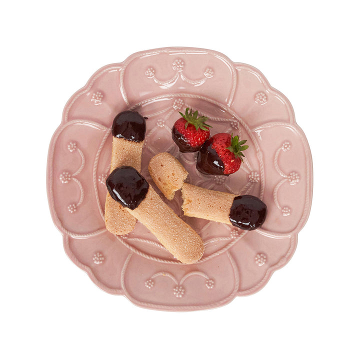 Jardins Du Monde Side/Cocktail Plate Assorted Set/4 - Blush