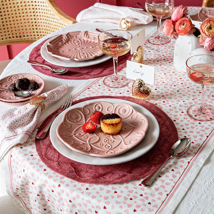 Jardins Du Monde Side/Cocktail Plate Assorted Set/4 - Blush
