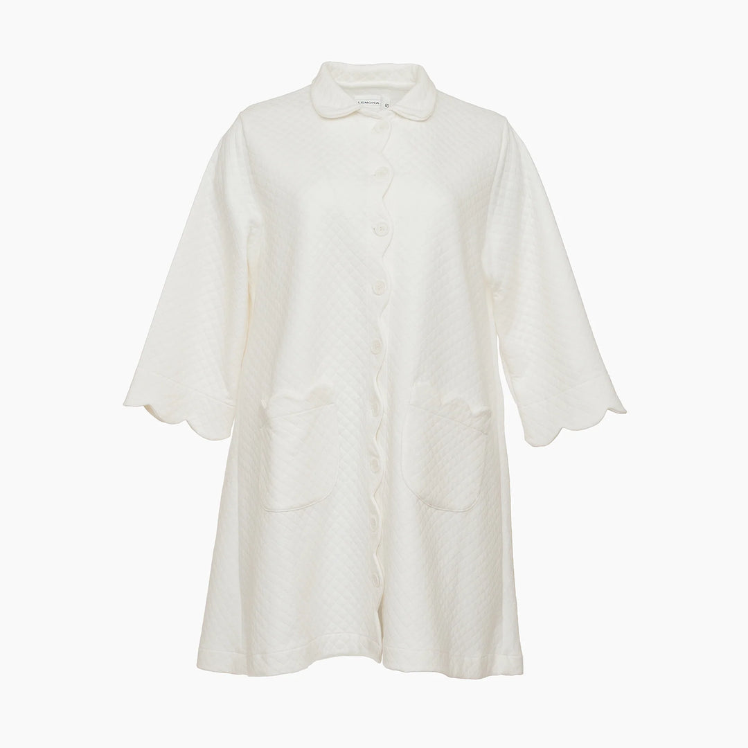 Quilted Button Front Robe