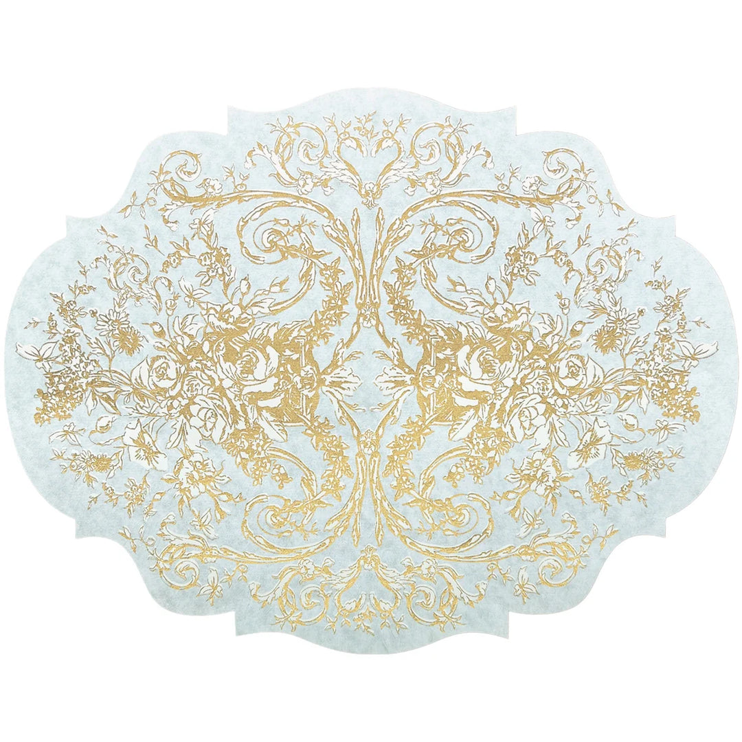 Die Cut Gilded Scroll Frame Placemat - 12 Sheets