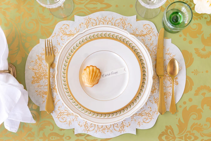 Die Cut Gilded Scroll Frame Placemat - 12 Sheets