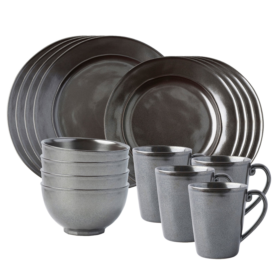 Pewter Stoneware 16pc Set (KP01/91,KP02X/91,KP07/91,KP06X/91)