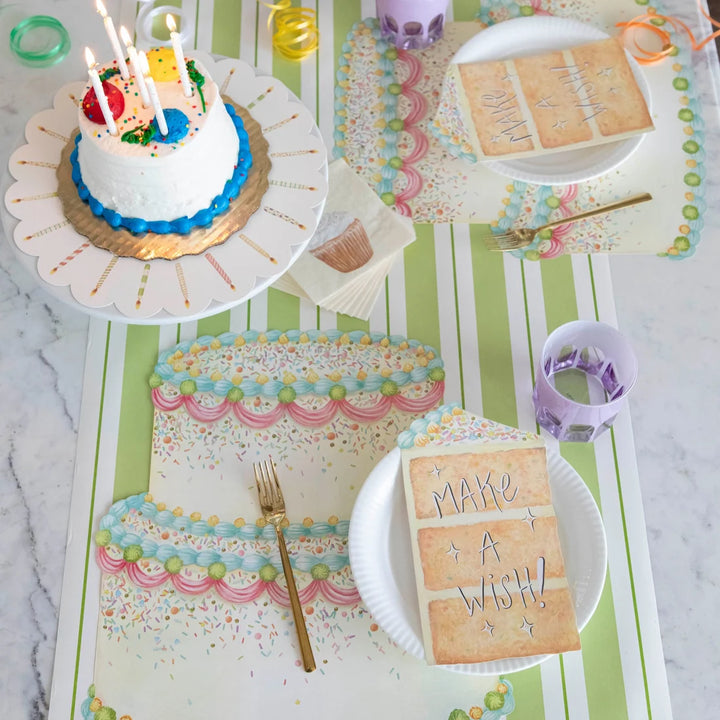 Die Cut Birthday Cake Placemat - 12 Sheets