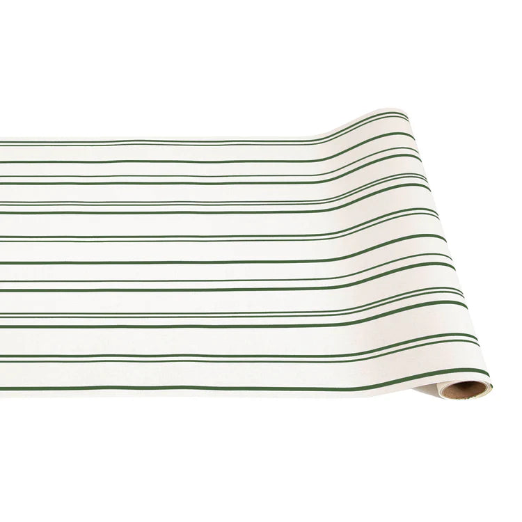 Antique Green Stripe Runner - 20" x 25'