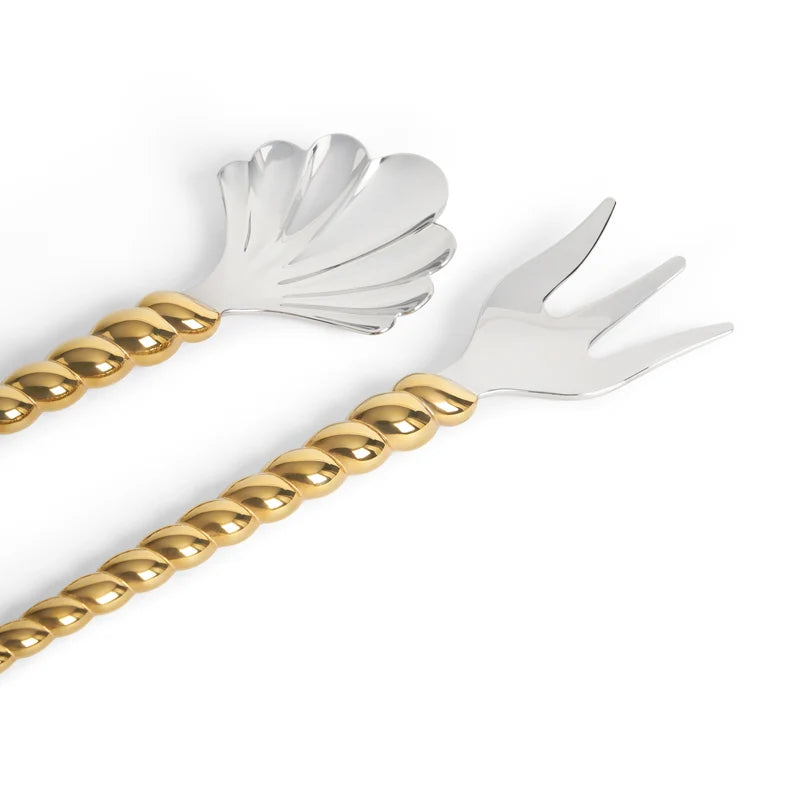 Jessica McCormack Shell Serving Set Gold (2pc)