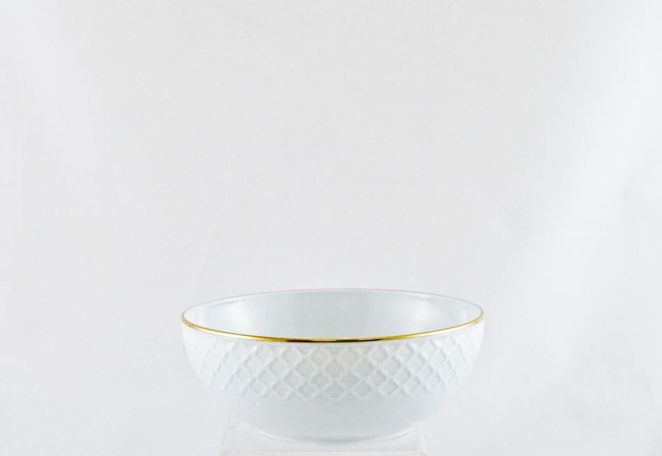 Empire Bowl White With Gold