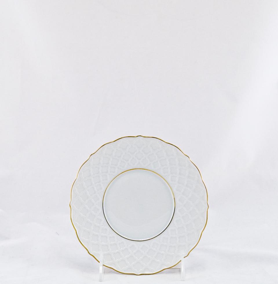 Empire Tea Saucer White With Gold