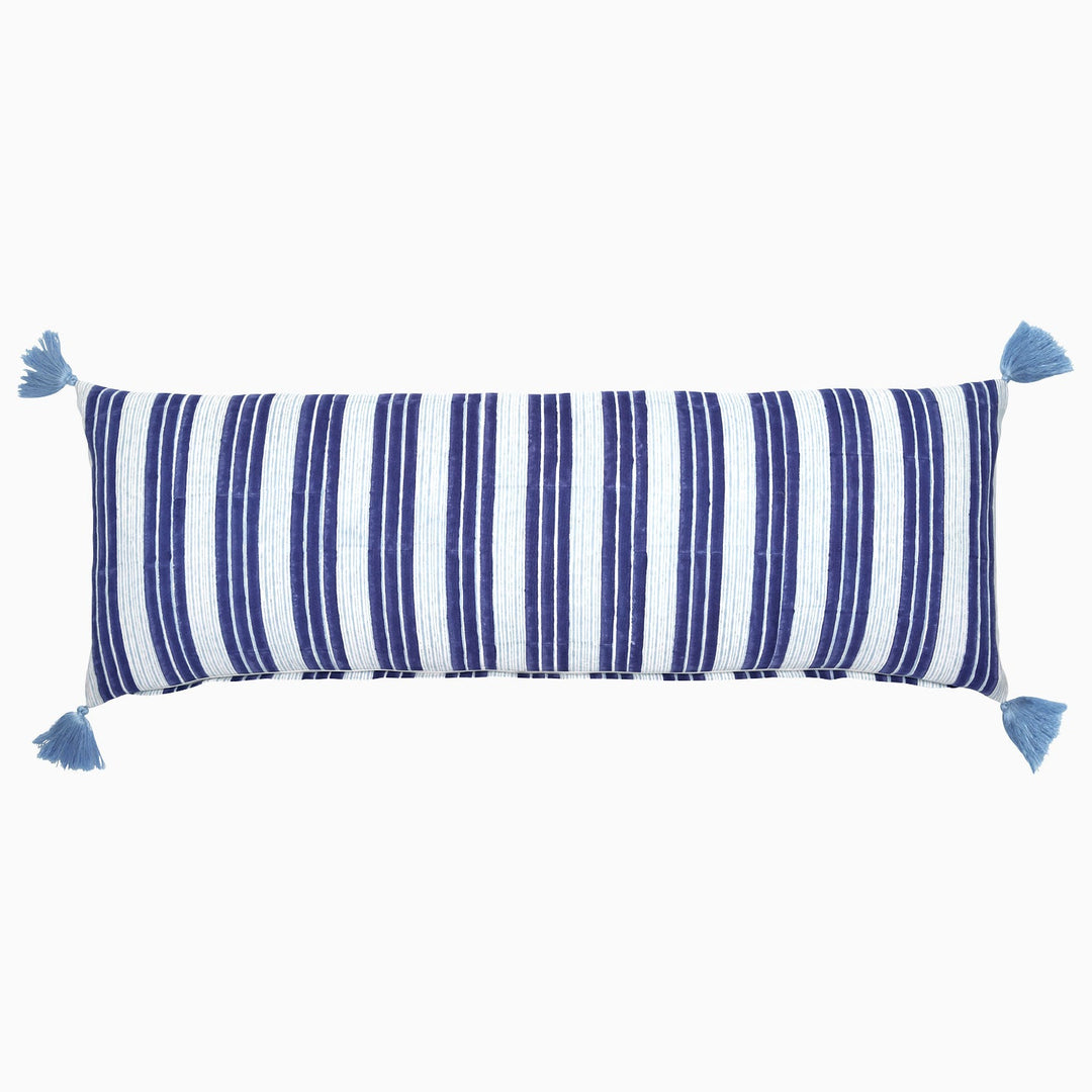 Vintage Stripe Indigo Lumbar w/Insert