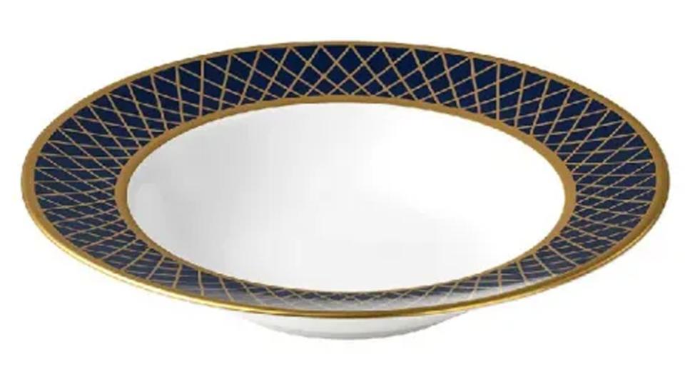 Majestic - Navy Blue Rimmed Bowl 8.5"