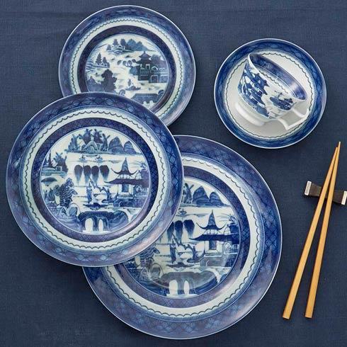 Blue Canton 5Pc Place Setting
