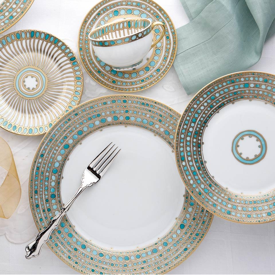 Syracuse - Turquoise Five Piece Place Setting