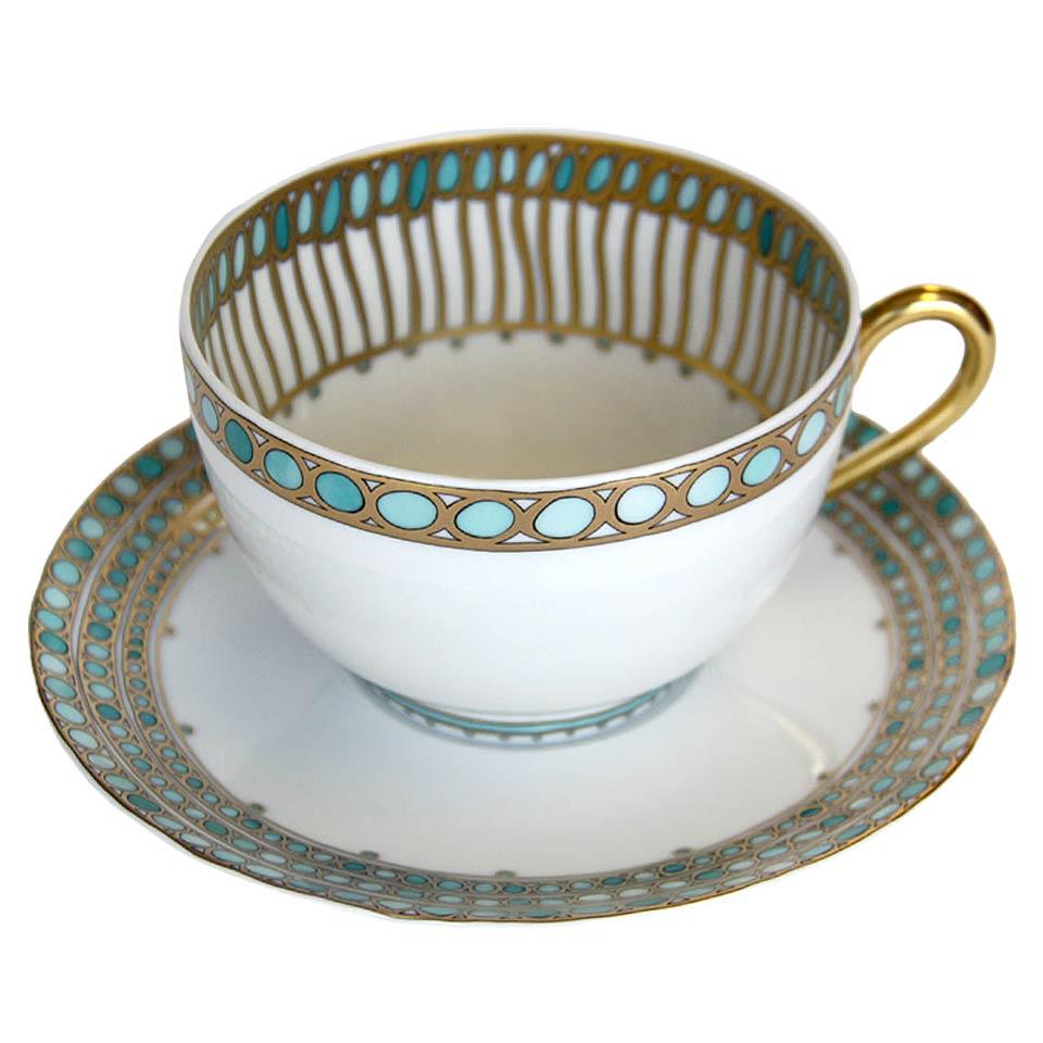 Syracuse - Turquoise Tea Cup & Saucer