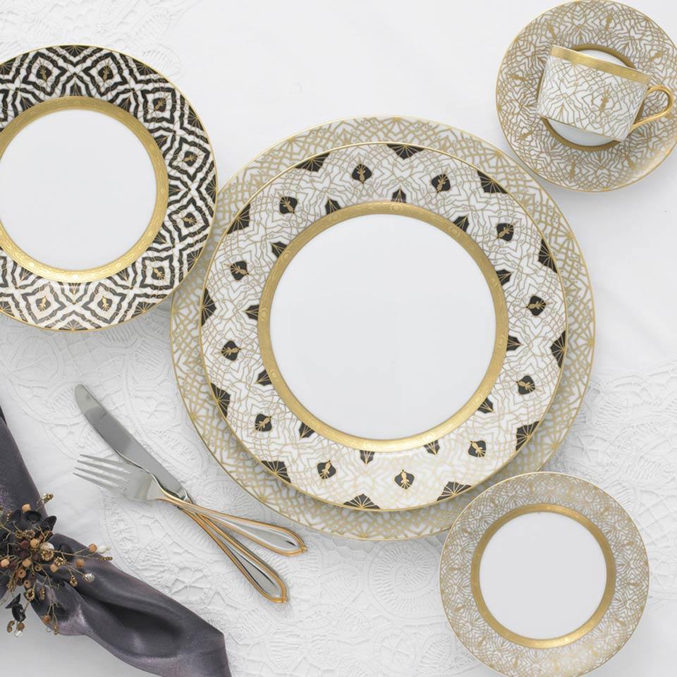 Farahnaz - Black Five Piece Place Setting