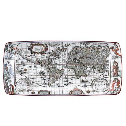Maps Blaeu Mercator Map Rectagular Tray, Small
