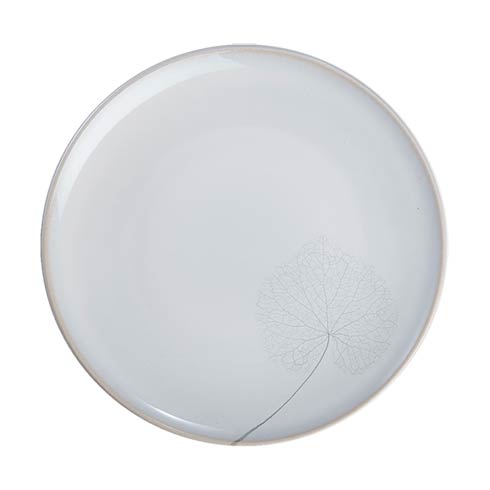LEAF Stoneware - White Silk Dessert Plate
