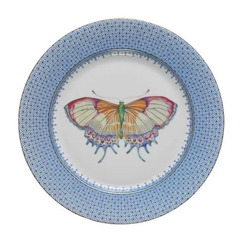 Lace - Cornflower Dessert Plate W/Butterfly