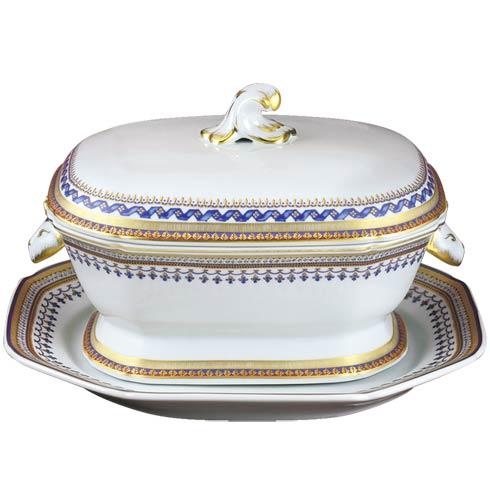 Chinoise Blue Tureen And Platter