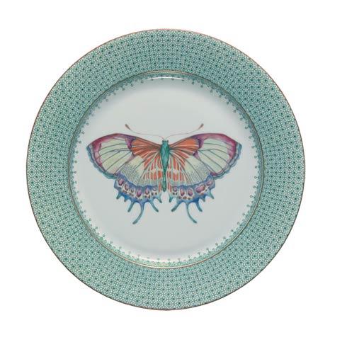Lace - Green Dessert Plate W/ Butterfly