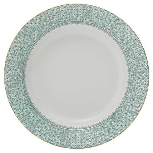 Lace - Green Rim Soup Plate