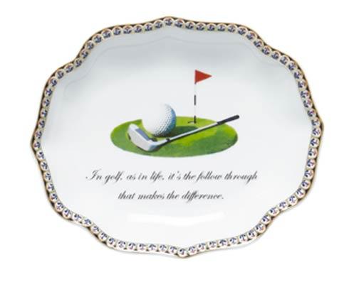 Ring Trays In Golf, As In Life, It'S The Follow Through That Makes The Difference (Golf Club Motif)