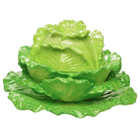 Stately Homes Lettuce Tureen And Stand, Large