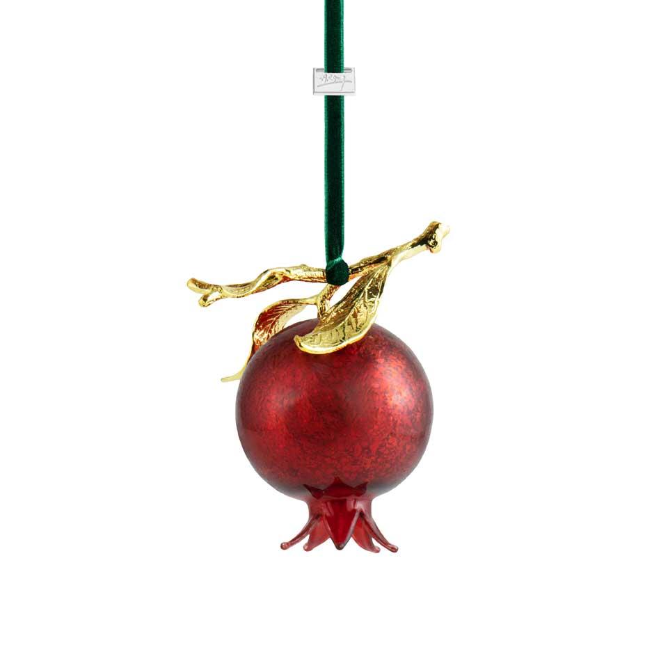 Pomegranate Red Glass Ornament