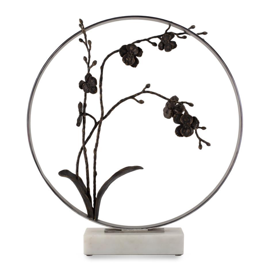 Black Orchid 22" Moon Gate Sculpture