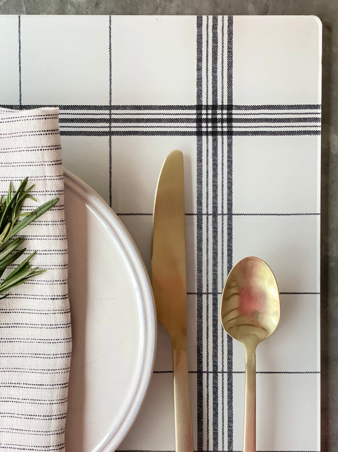 Miller French Check Placemat -S/2