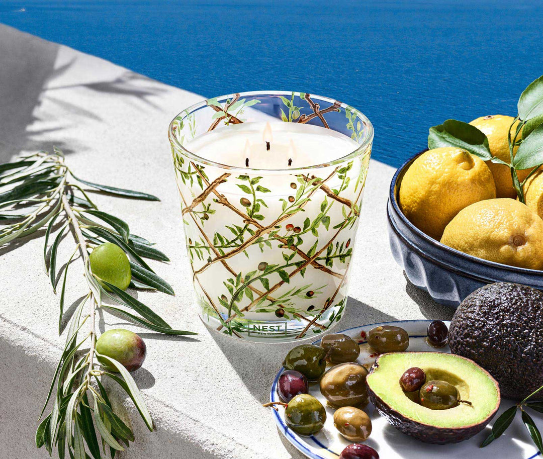Specialty Santorini Olive & Citron 3-Wick Candle
