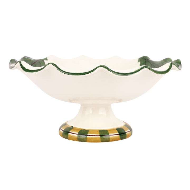 Old St. Nick Pedestal Fruit Bowl