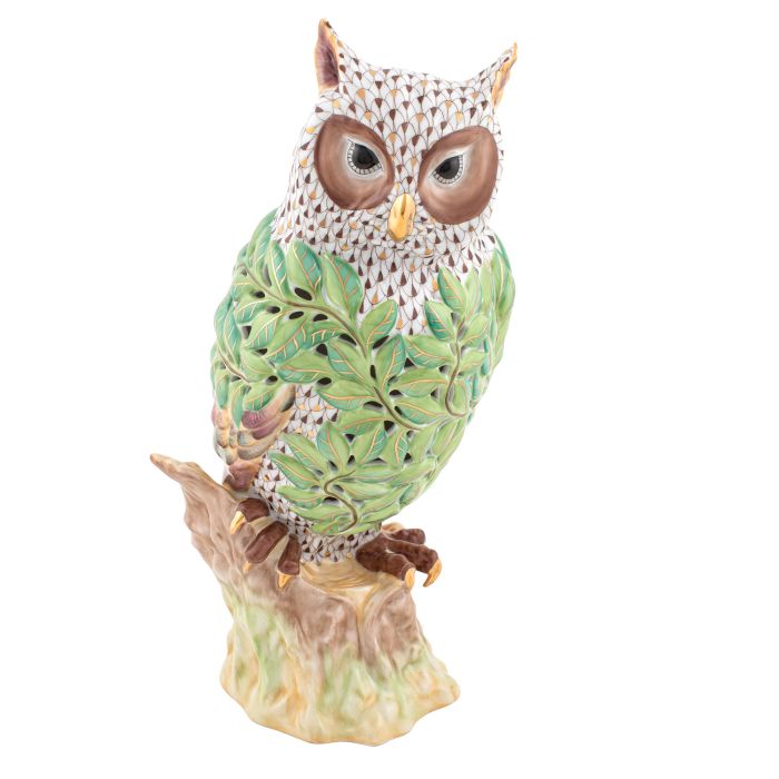 Openwork Owl With Leaves
