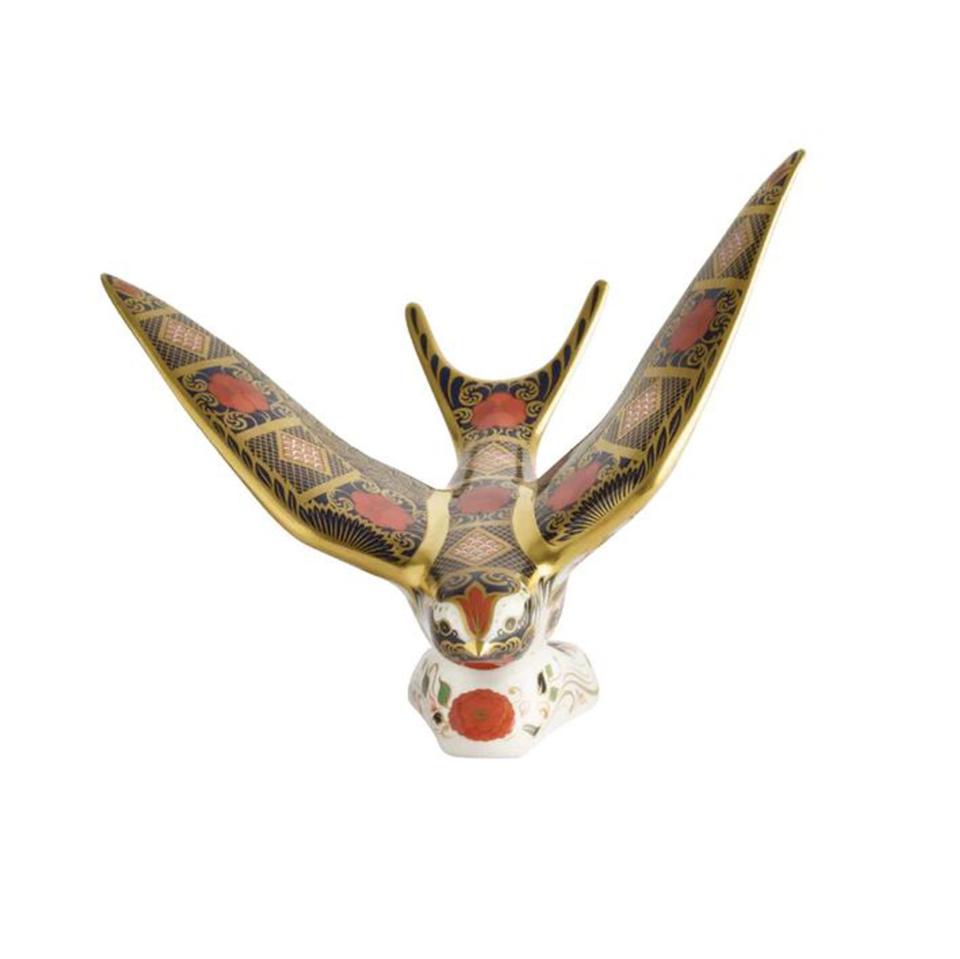 Paperweights Collection Old Imari Solid Gold Band Swallow