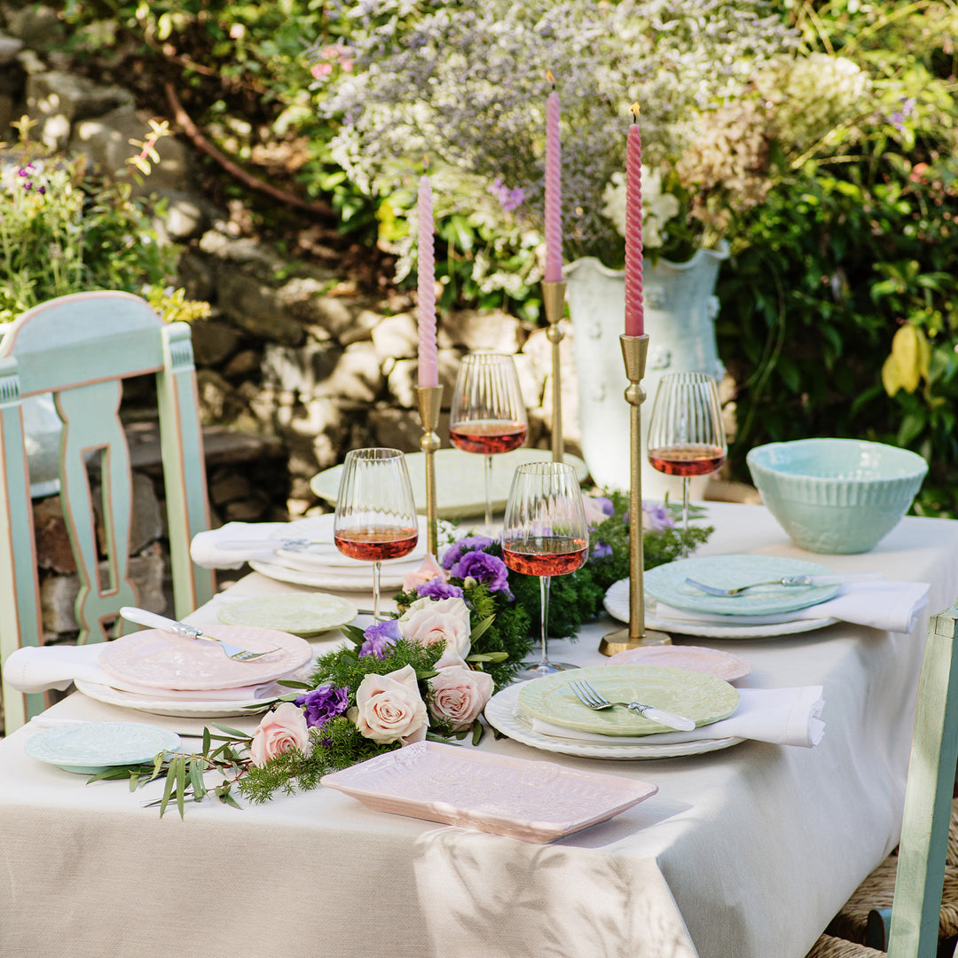 Pietra Fiori White Salad Plate