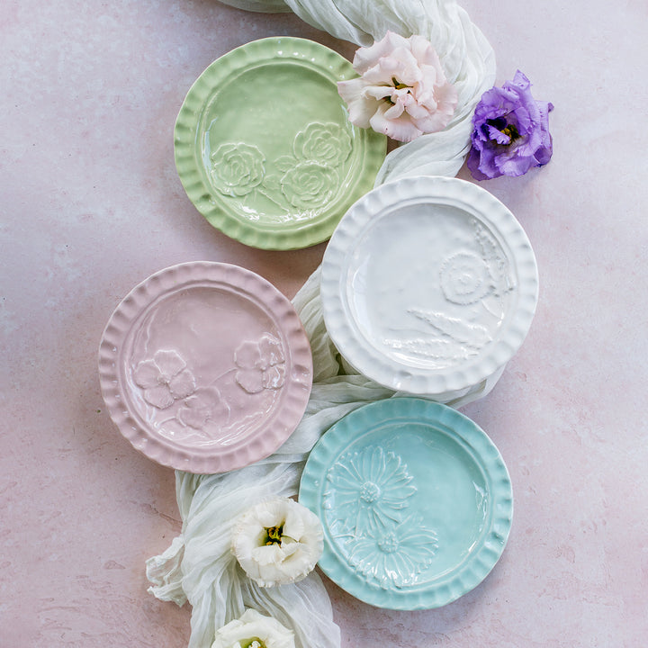 Pietra Fiori Pistachio Canape Plate