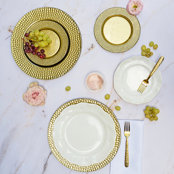 Pelli Glass Gold Salad Plate