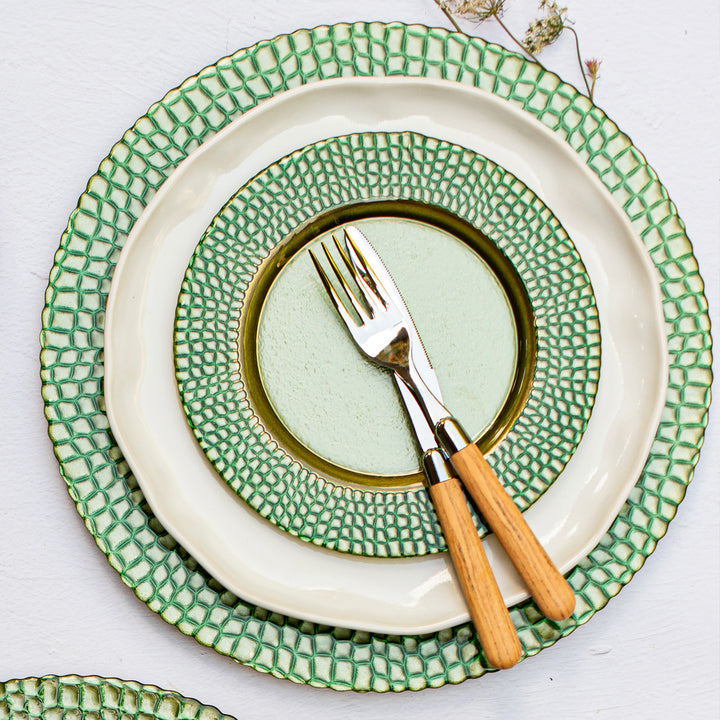 Pelli Glass Green Salad Plate