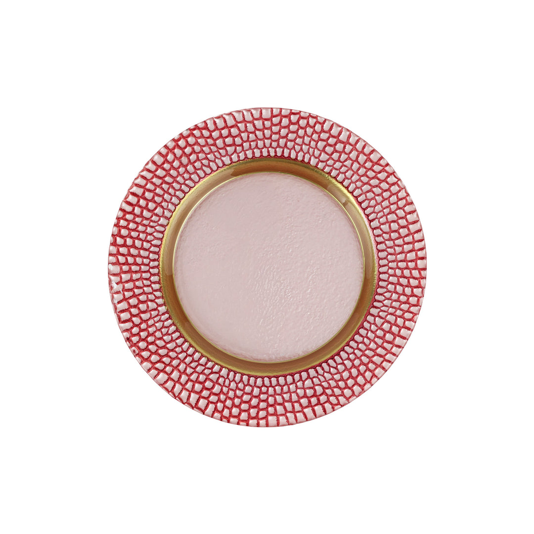 Pelli Glass Pink Salad Plate